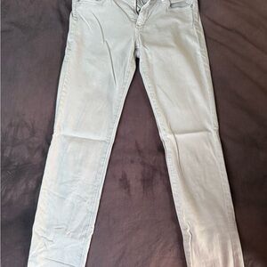AG Adriano Goldschmied Stevie Ankle Slim Straight Jeans - Light Khaki